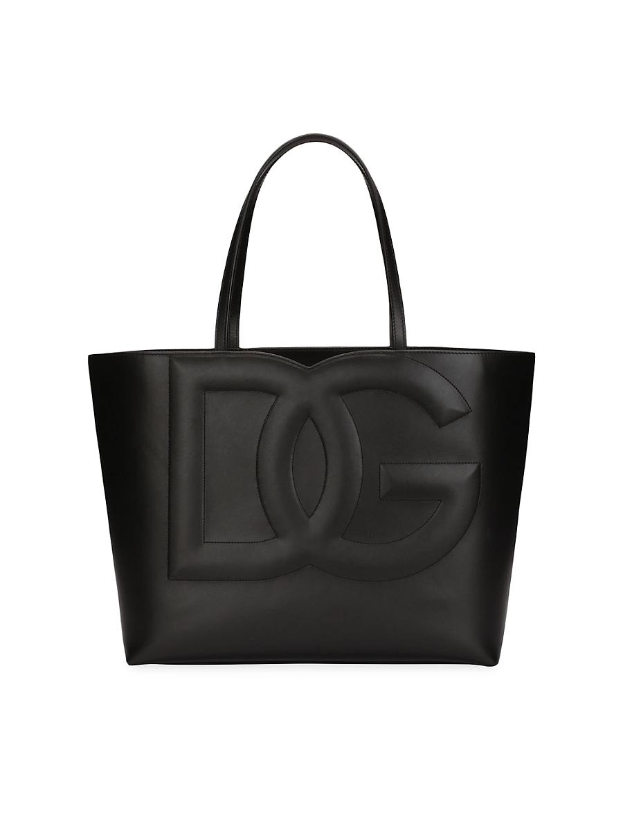 DG Logo Leather Tote Bag Product Image