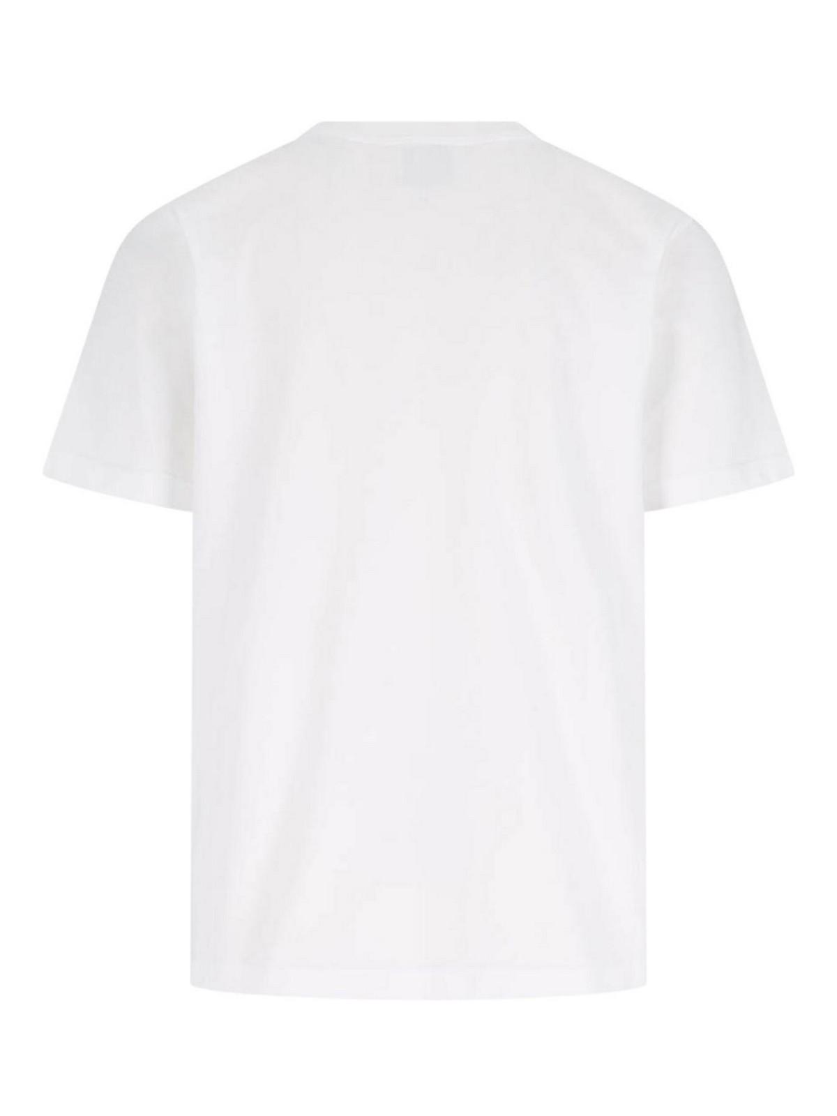 CASABLANCA Cotton Crew Neck T-shirt With Graphic Print In White Product Image
