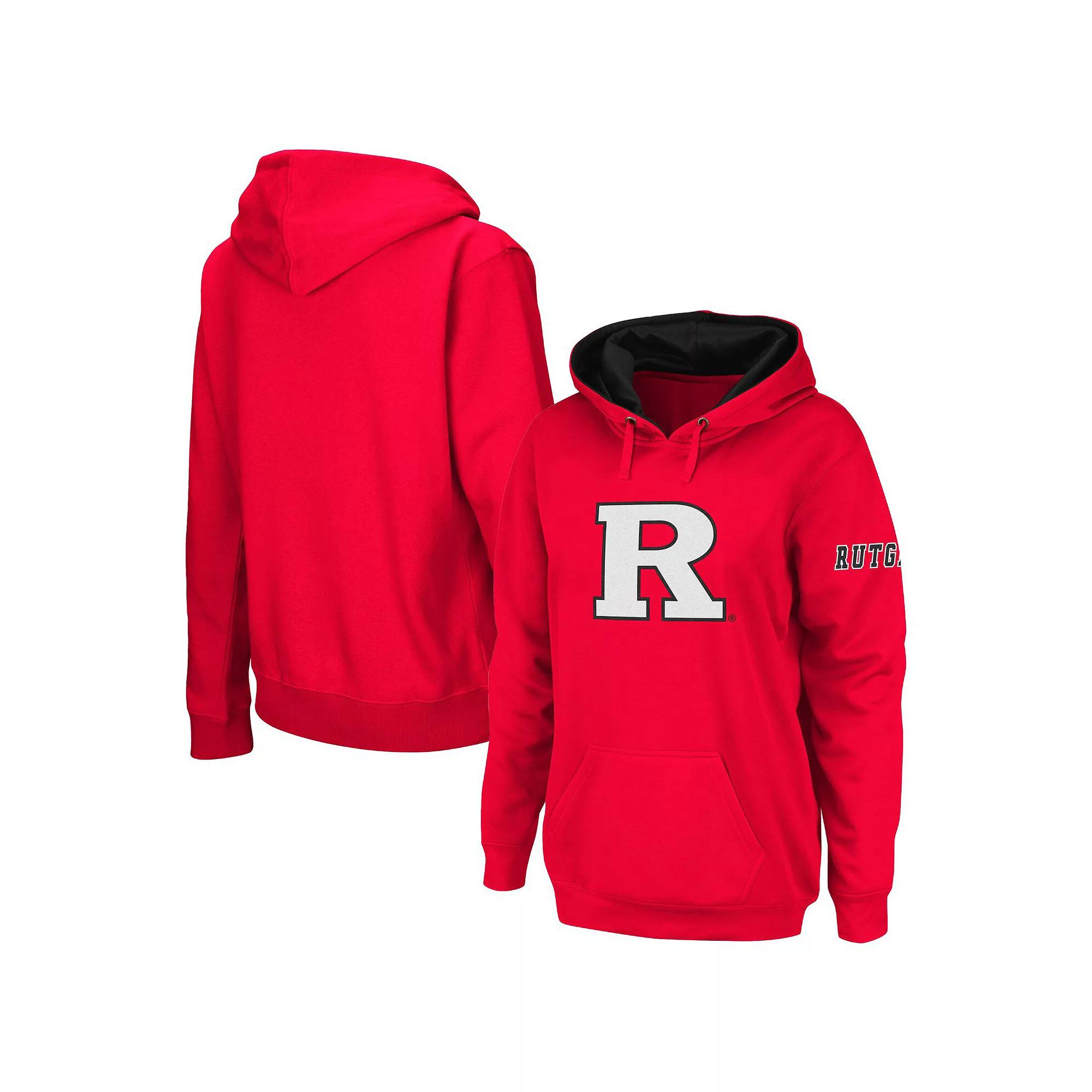 Women's Scarlet Rutgers Scarlet Knights Team Big Logo Pullover Hoodie, Size: 2XL, Red Product Image