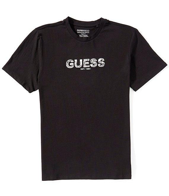 Guess Logo Embroidered Short Sleeve T-Shirt Product Image