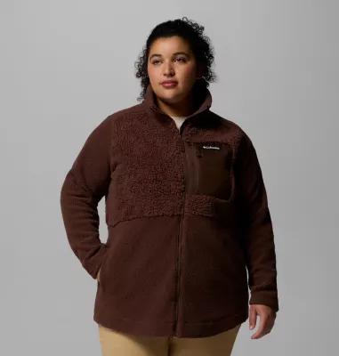 Columbia Womens Columbia Lodge Sherpa Full Zip Fleece Jacket - Plus Size- Product Image