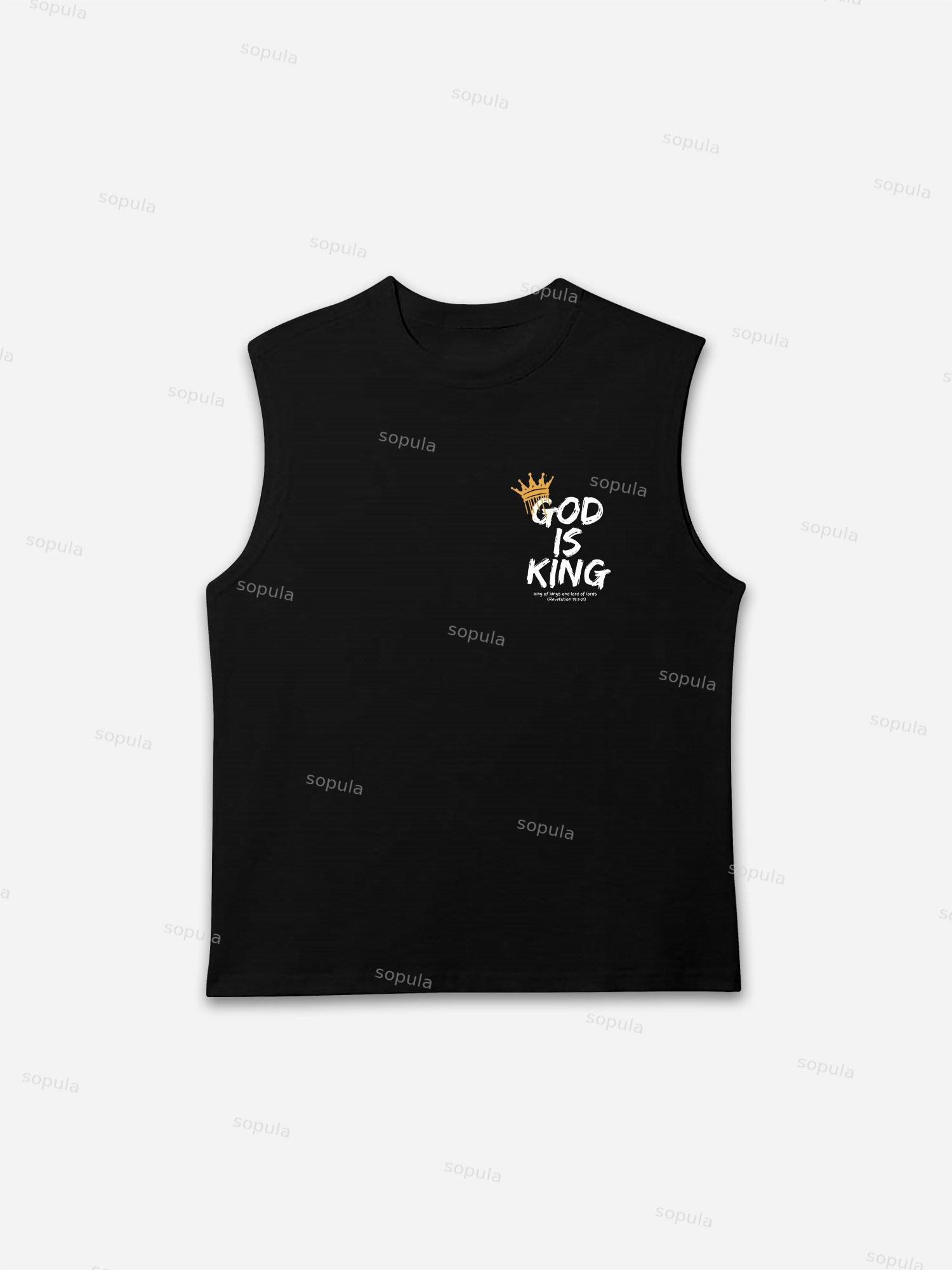 God Is King Printed Graphic Tank Top Product Image