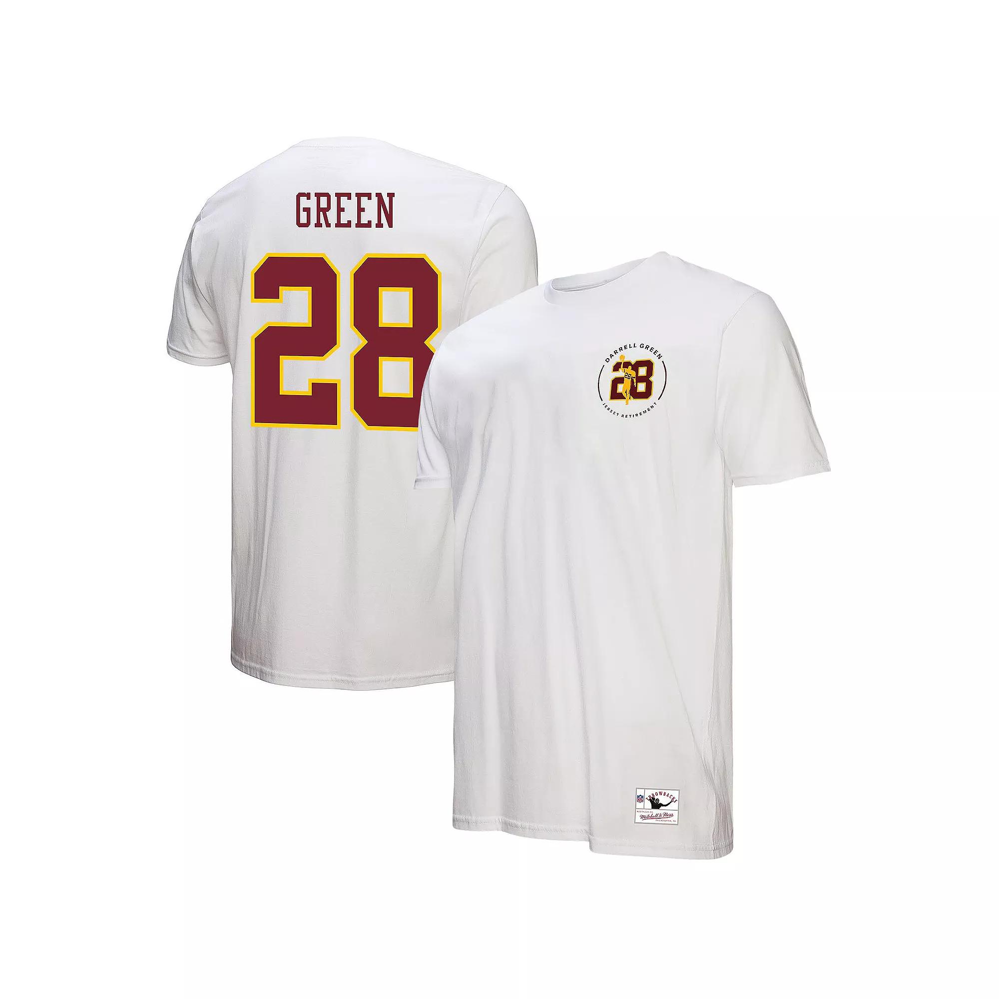 Men's Mitchell & Ness Darrell Green White Washington Commanders Retired Player Name & Number T-Shirt,  Product Image