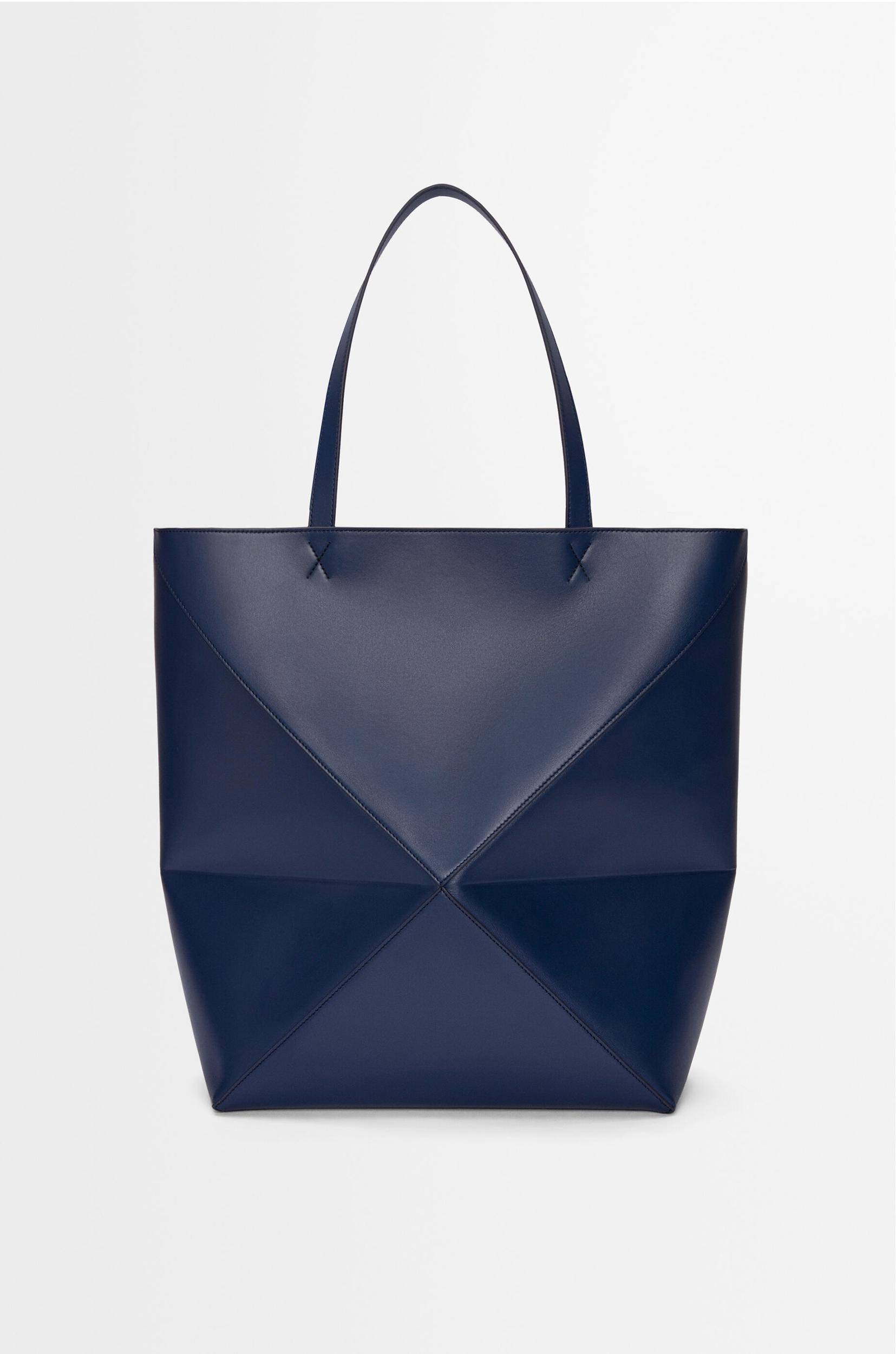 XL Puzzle Fold tote in shiny calfskin Product Image