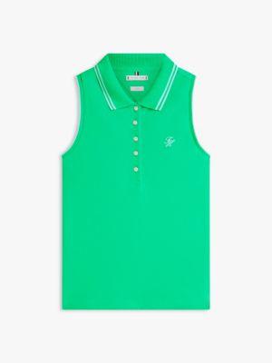Slim Fit Sleeveless Script Monogram Polo Product Image