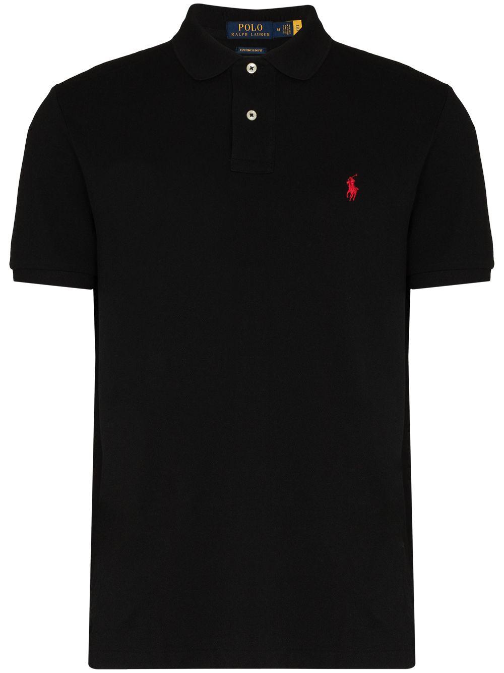 POLO RALPH LAUREN Embroidered-logo Polo Shirt In Black Product Image