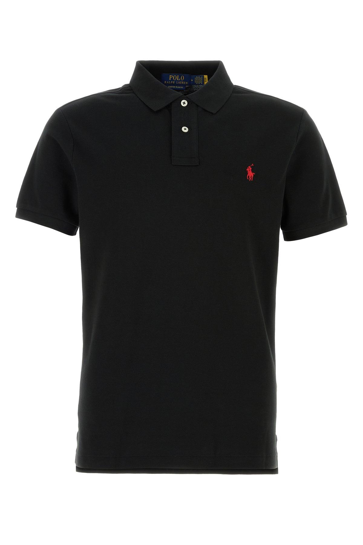 POLO RALPH LAUREN Embroidered-logo Polo Shirt In Black Product Image