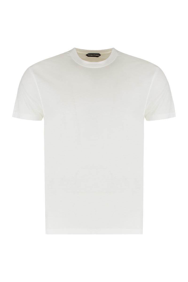 TOM FORD Stretch Cotton & Modal Jersey T-shirt In White Product Image