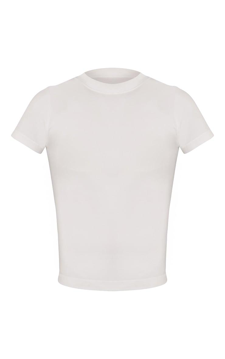 Khaki Ultimate Sculpt Longline Short Sleeve Gym Top Product Image