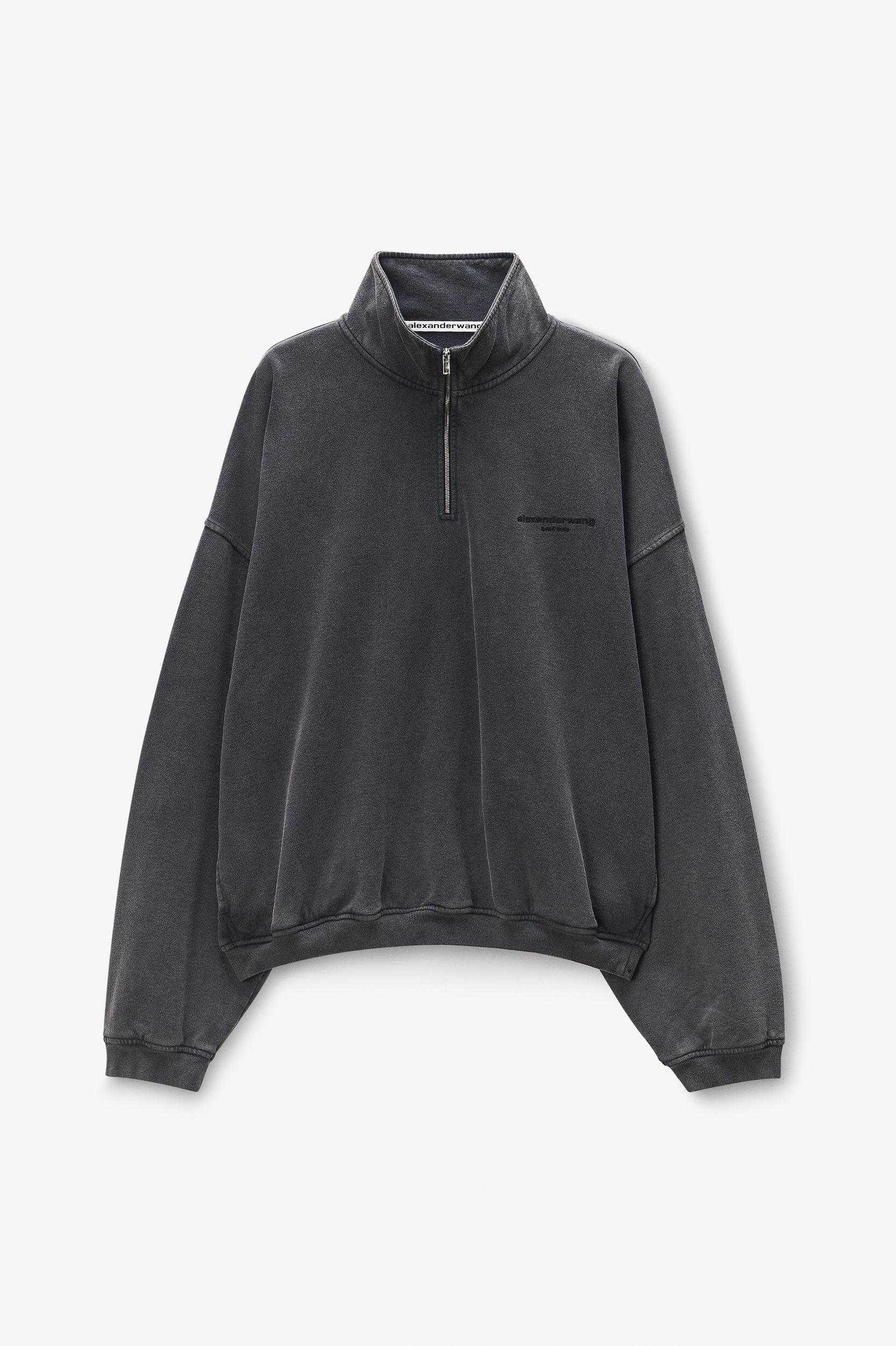 Grey Half-zip Sweatshirt Product Image
