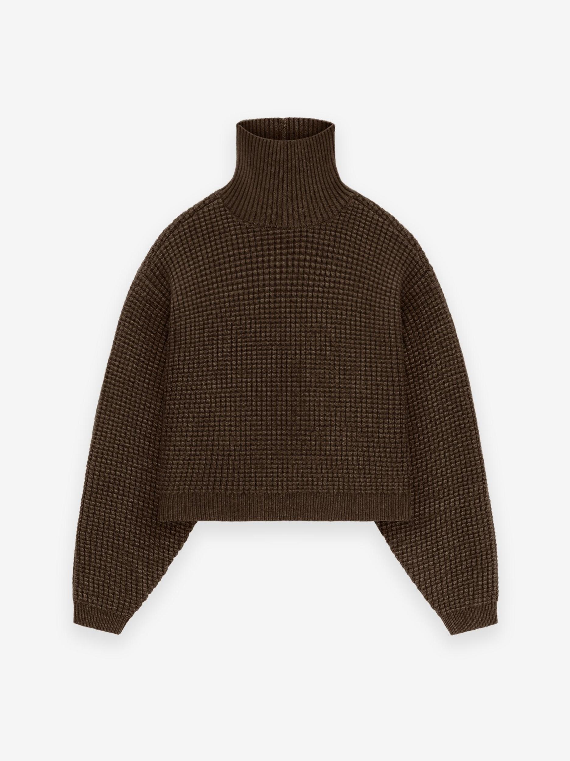 Womens Waffle Turtleneck Female Product Image
