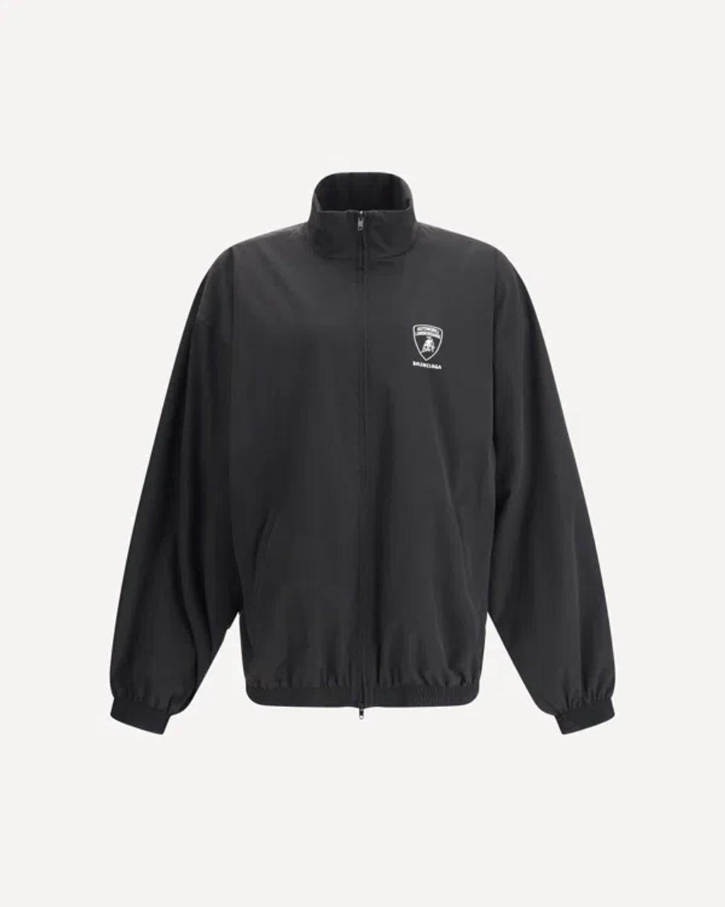 BALENCIAGA Gender Inclusive Oversize Cocoon Kick Technical Ripstop Windbreaker In Black Product Image