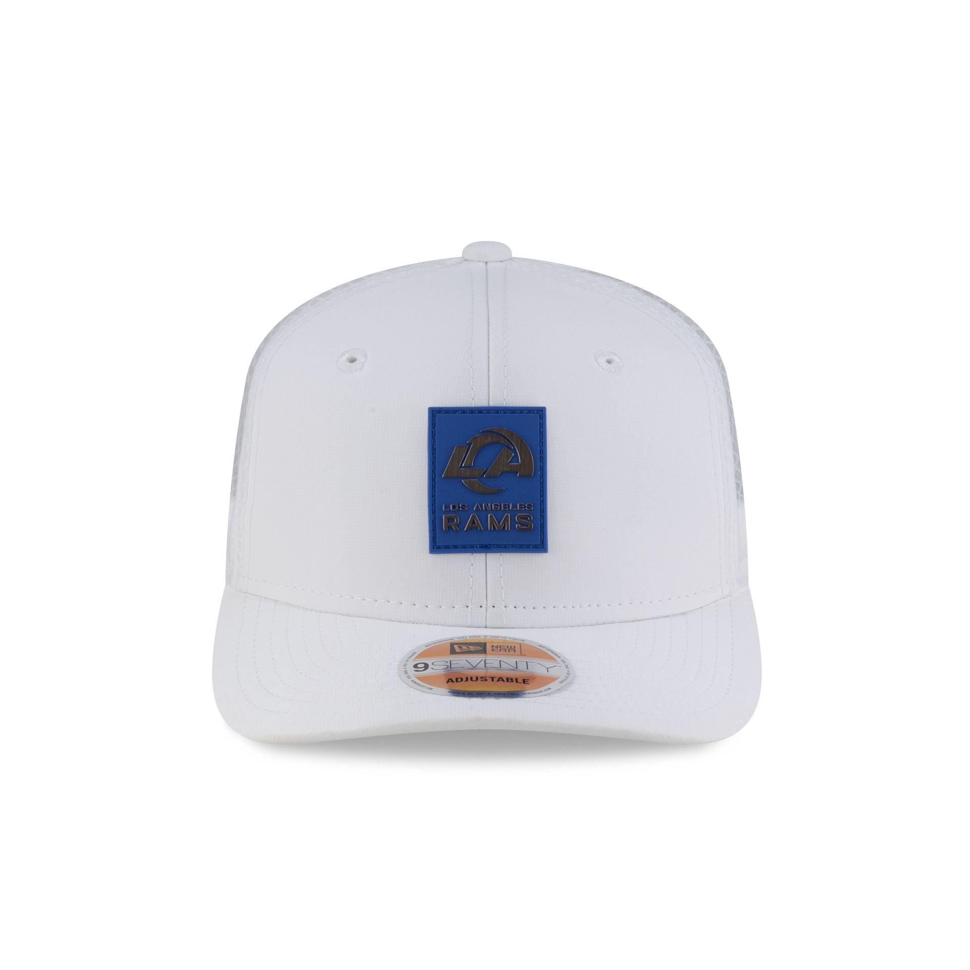 Los Angeles Rams 2025 Sideline Hot Weather White 9SEVENTY Trucker Hat Male Product Image