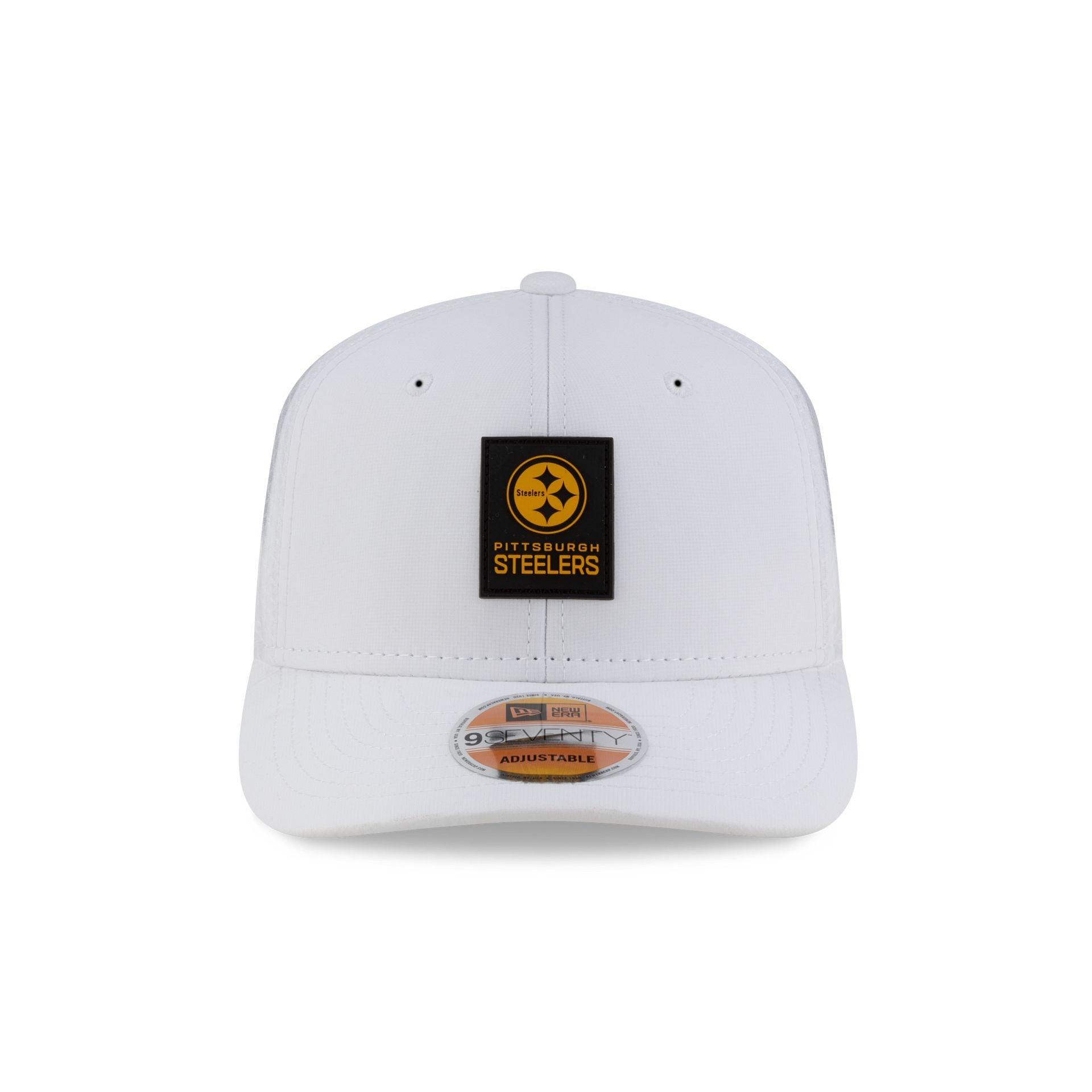 Pittsburgh Steelers 2025 Sideline Hot Weather White 9SEVENTY Trucker Hat Male Product Image