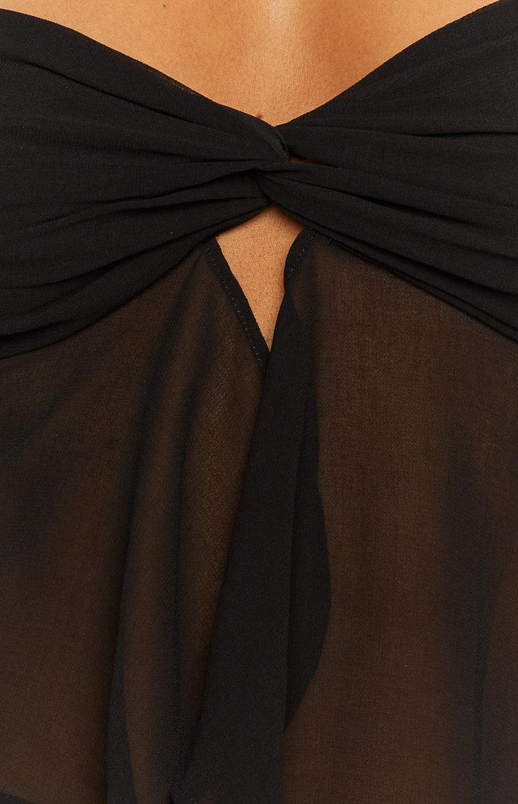 Jacqulin Black Strapless Top Product Image