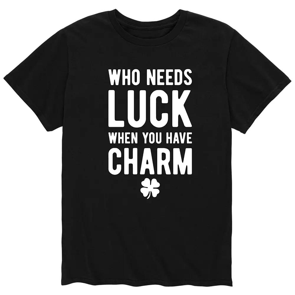 Men's Who Needs Luck Charm Tee,  Product Image