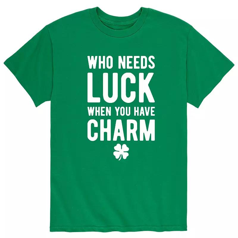 Men's Who Needs Luck Charm Tee,  Product Image