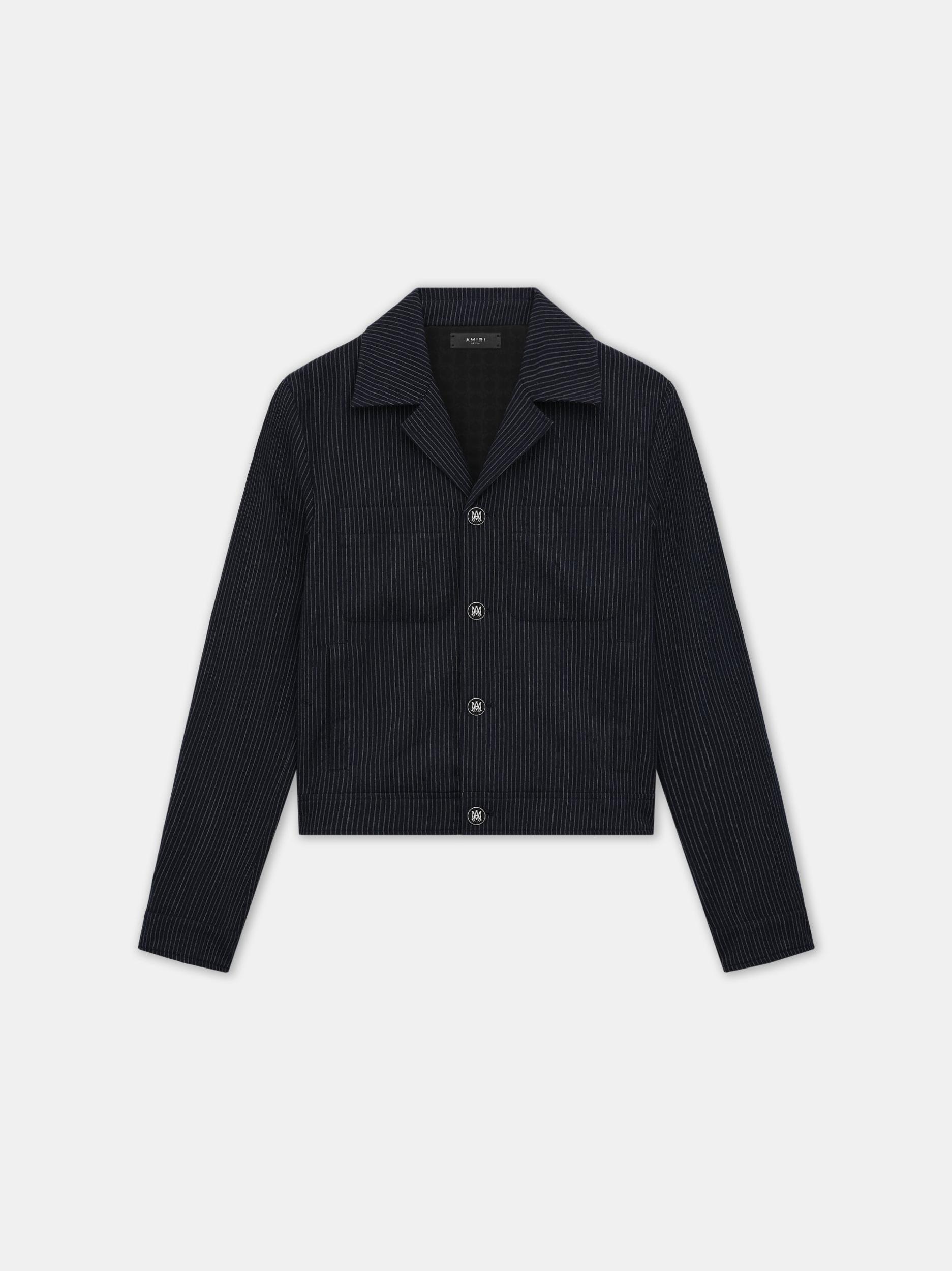 PINSTRIPE CADET JACKET - Midnight Blue Product Image