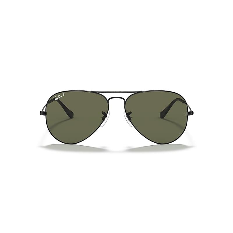Ray-Ban Aviator Classic Sunglasses Frame Green Lenses Polarized Product Image