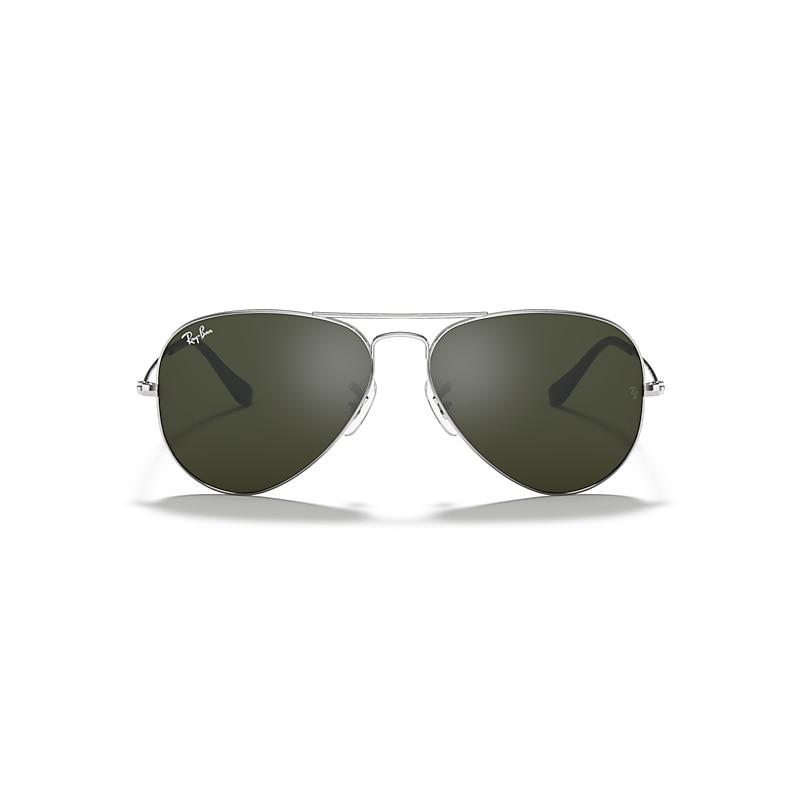 Ray-Ban Aviator Classic Sunglasses Frame Green Lenses Polarized Product Image