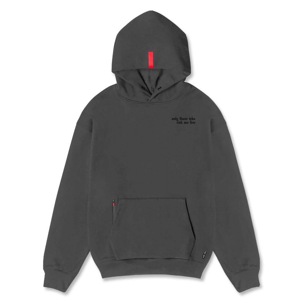 0874. Tech-Terry™ Zip Pocket Hoodie - Space Grey/Black "Brush Wings/ASRV" Product Image