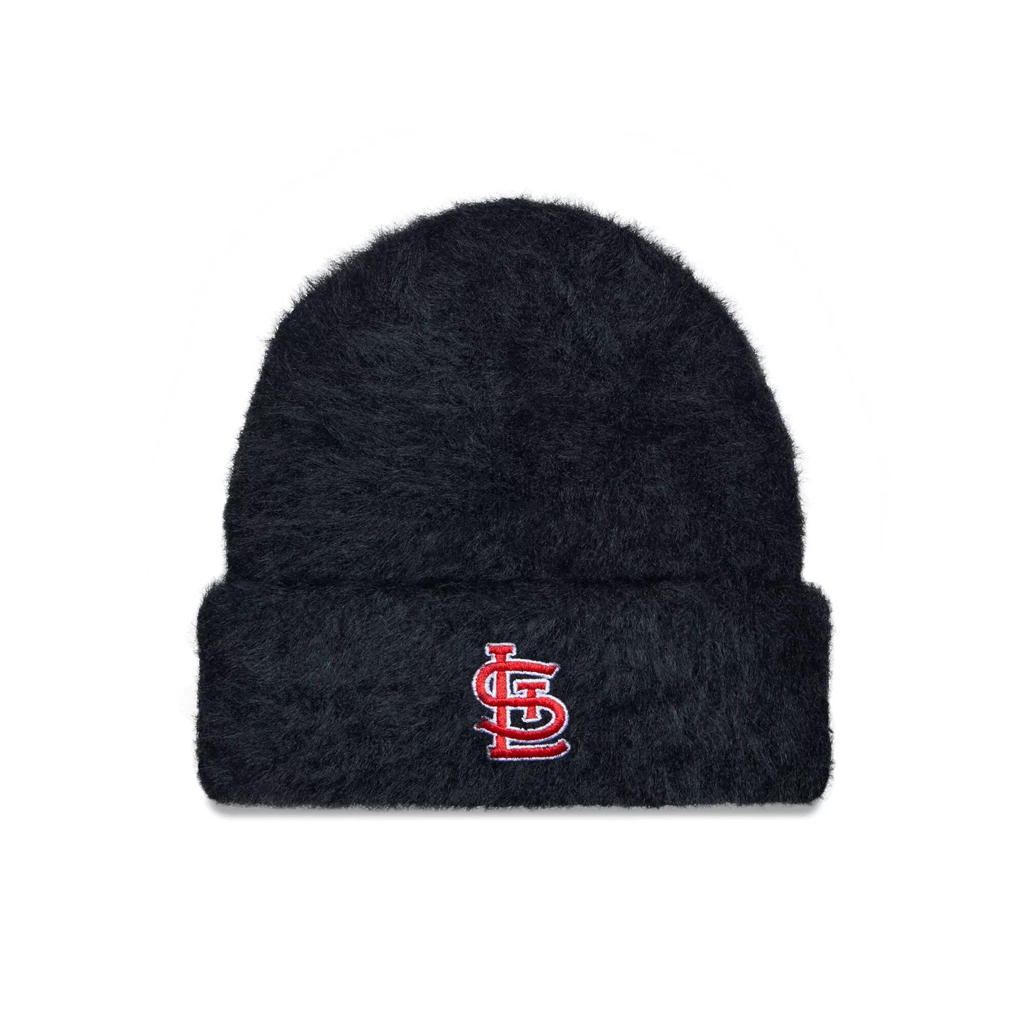 Women's New Era Black St. Louis Cardinals Fuzzy Cuffed Knit Hat Product Image