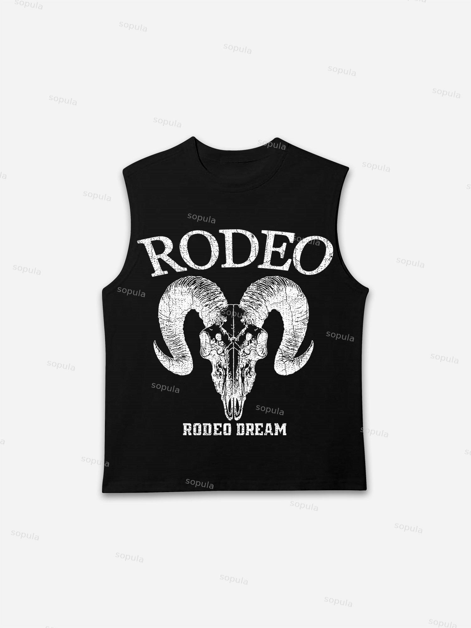 Rodeo Bull Head Print Tank Top Product Image