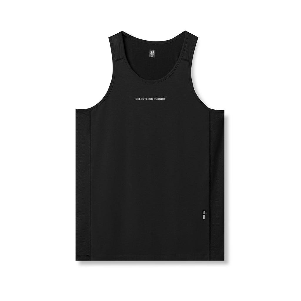 0809. Supima® Mesh Panel Training Singlet - Black "RP" Product Image