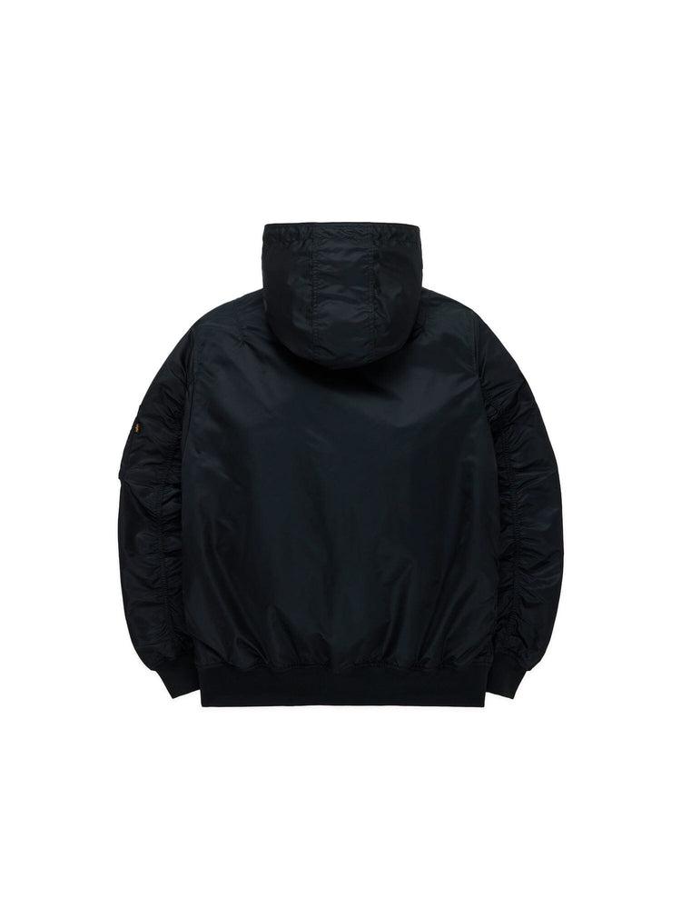 PHILADELPHIA EAGLES X ALPHA X NEW ERA L-2B BOMBER JACKET (BLACK) Product Image