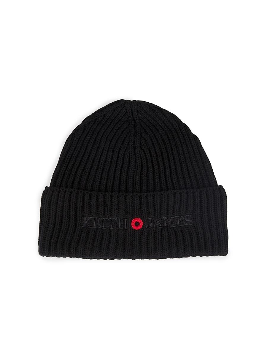 Mens Embroidered Logo Cotton Beanie Product Image