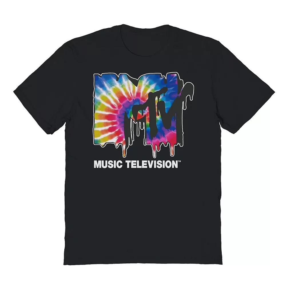 Men's Tie Dye Graphic Tee, Size: Large, Black Product Image