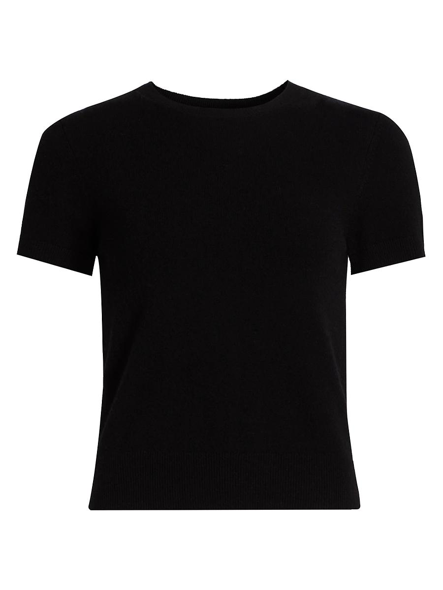 Womens Wool & Cashmere Short-Sleeve Sweater Product Image
