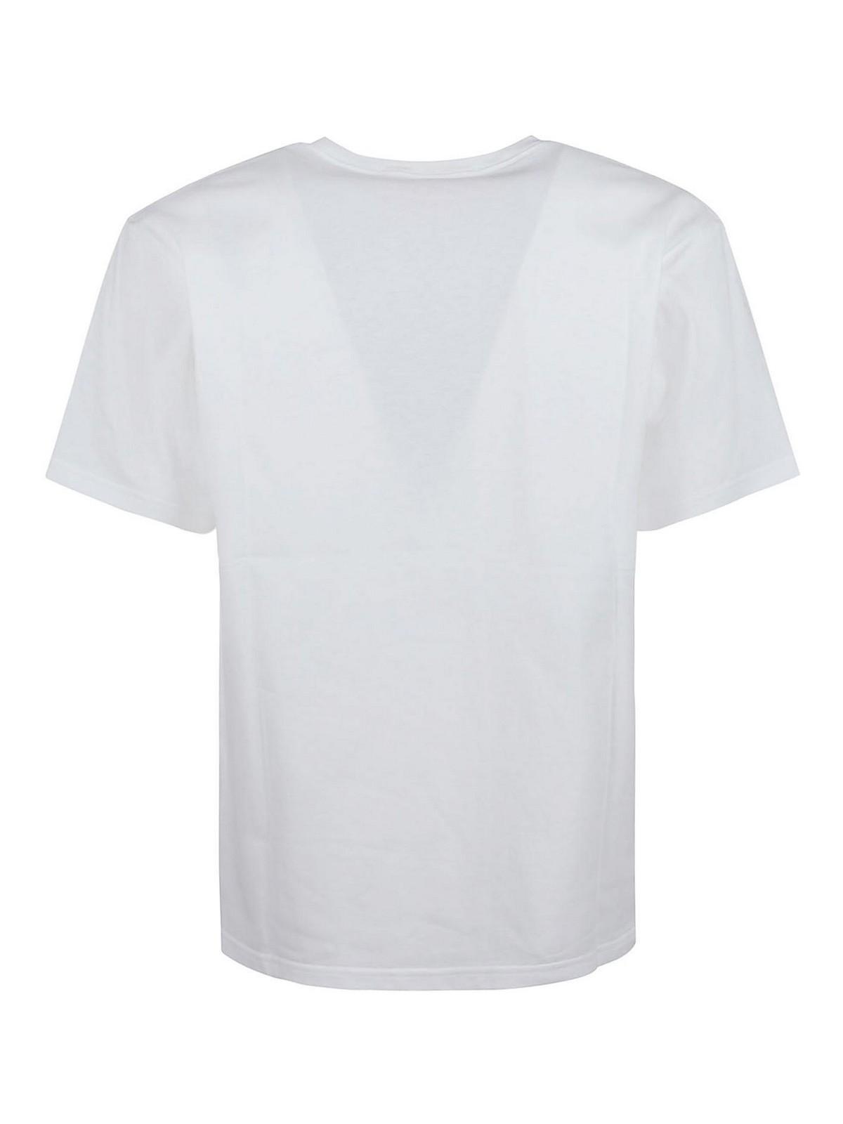 VALENTINO Mens Avorio Logo-print Crew-neck Cotton-jersey T-shirt Product Image