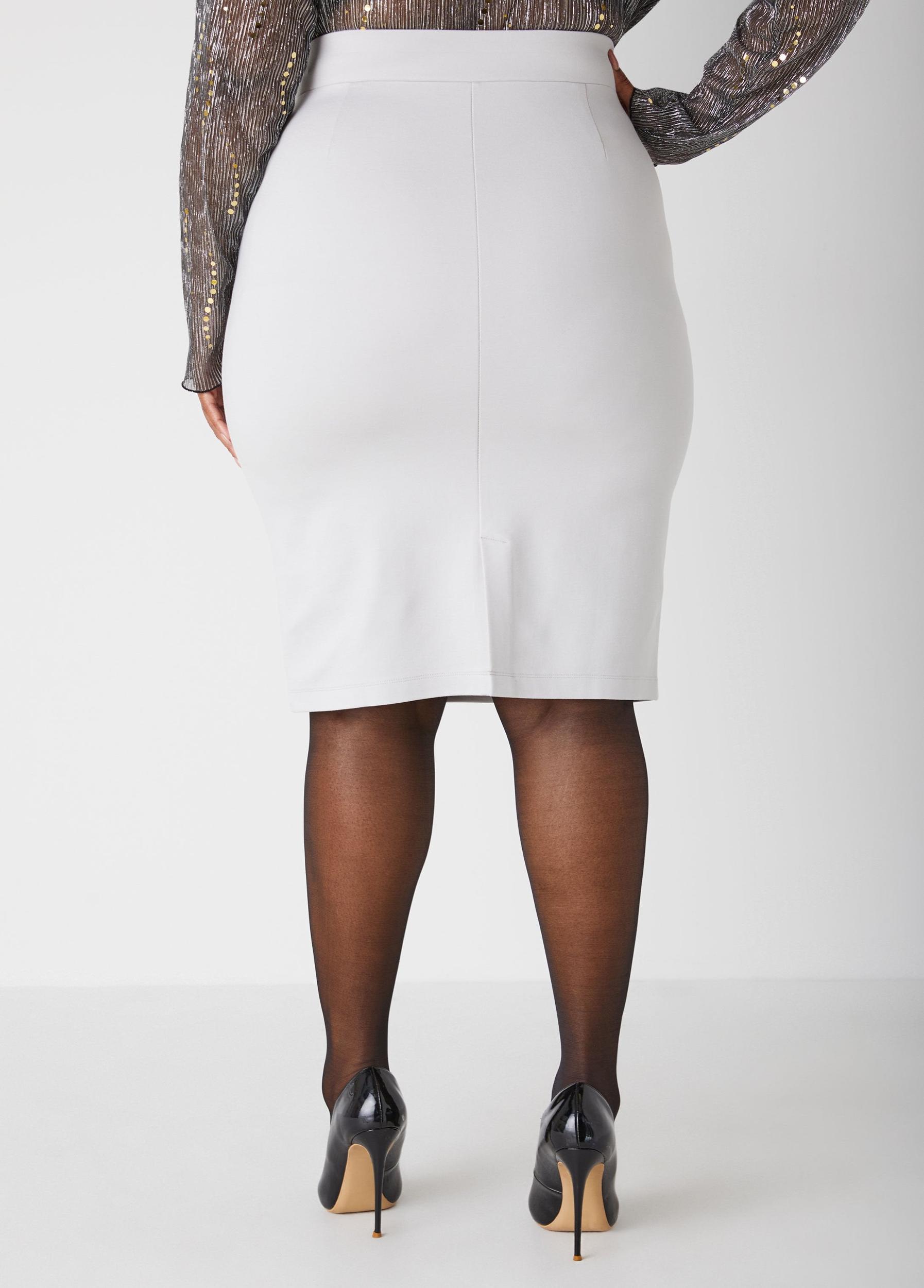 Ponte Pull On Pencil Skirt Product Image