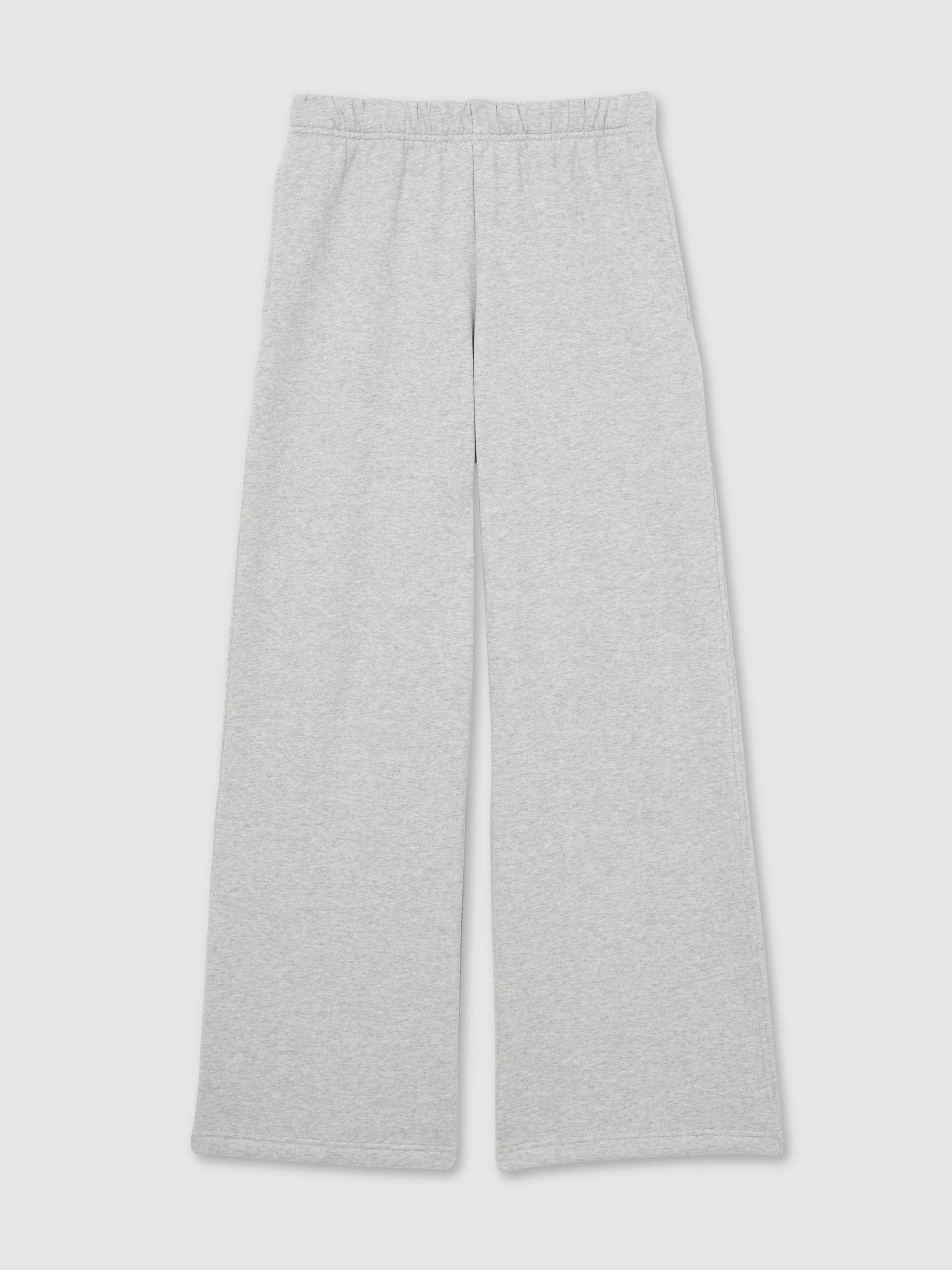 Good American Wide-Leg Joggers in Heather Grey Product Image