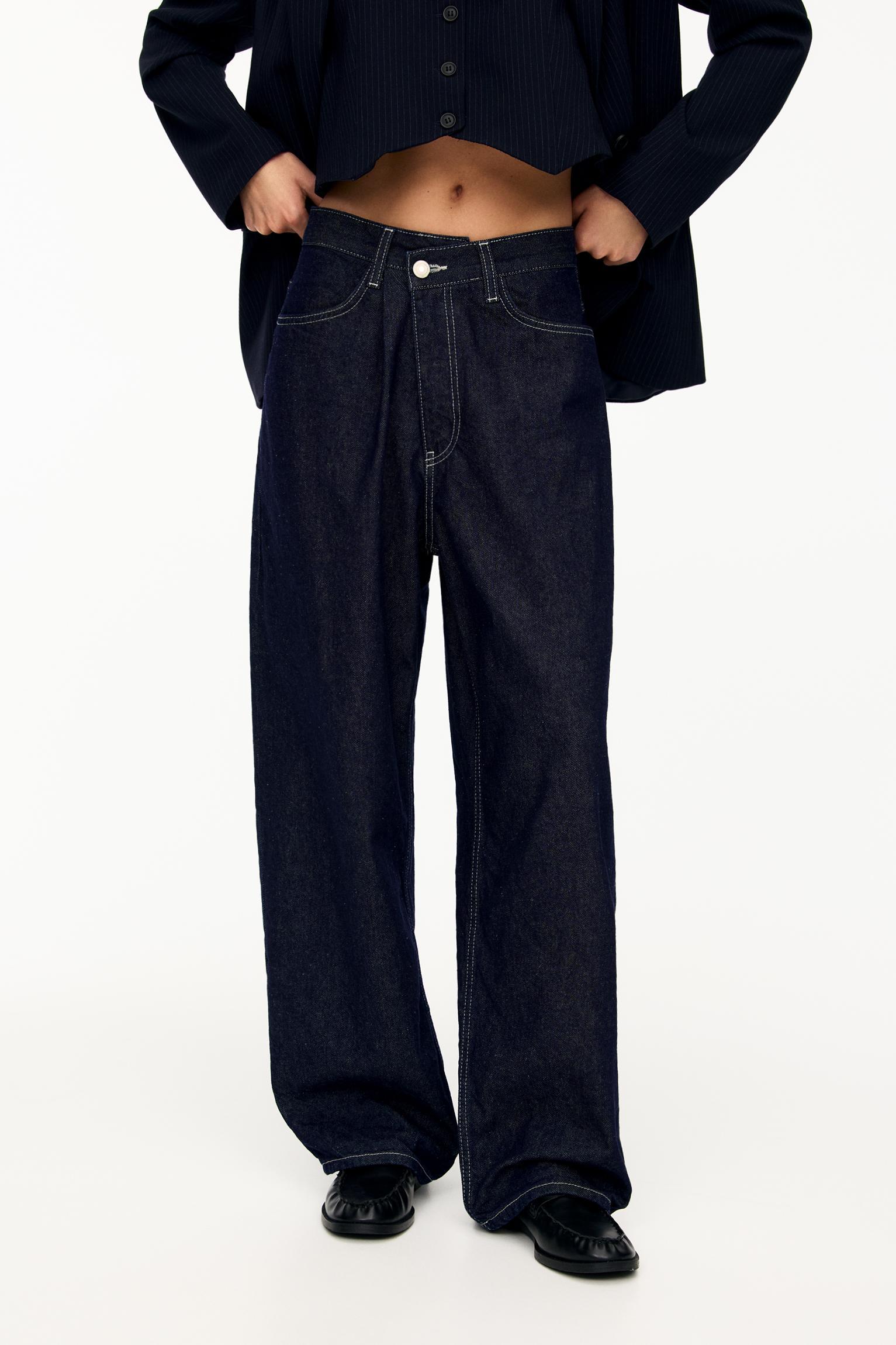 Super baggy jeans with crossover waistband Product Image
