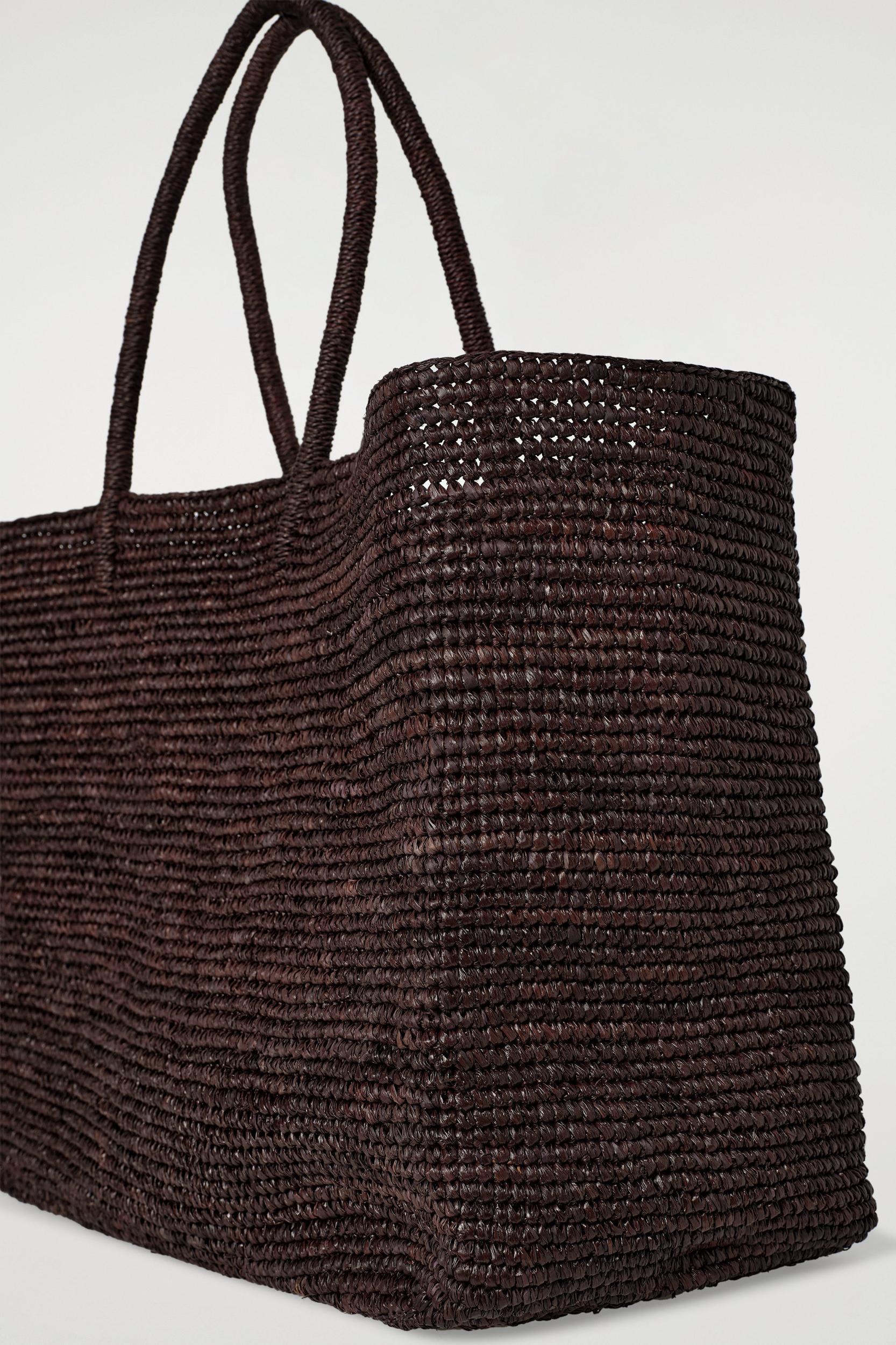 OVERSIZED HAND-WOVEN TOTE BAG - RAFFIA Product Image
