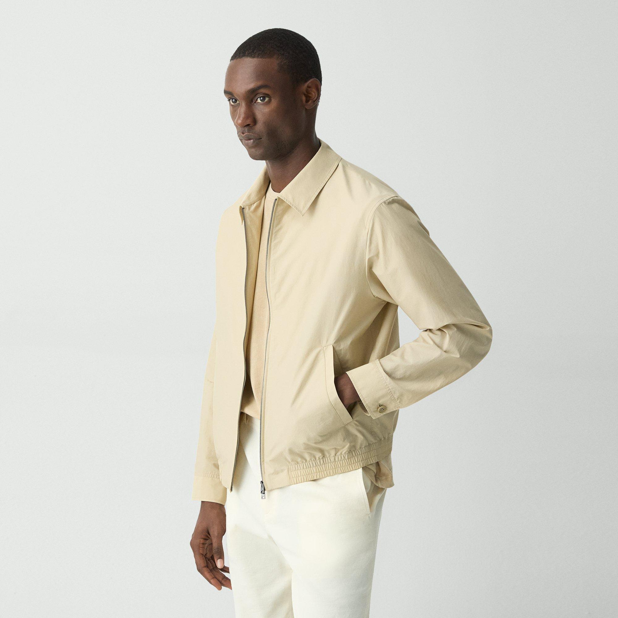 Cotton-Blend Blouson Zip Jacket | Theory Product Image