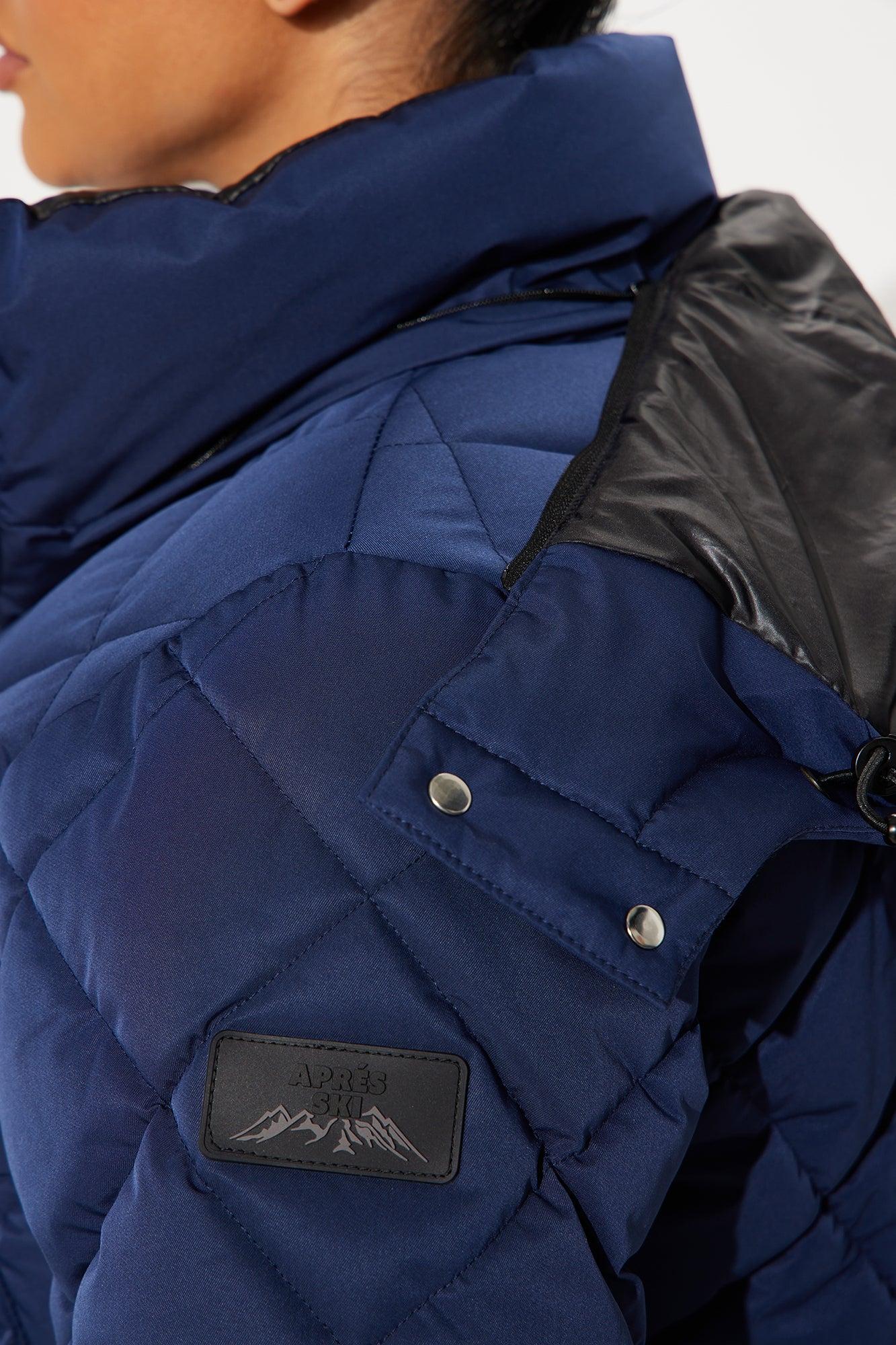 Snow Days Quilted Puffer Jacket - Navy Product Image