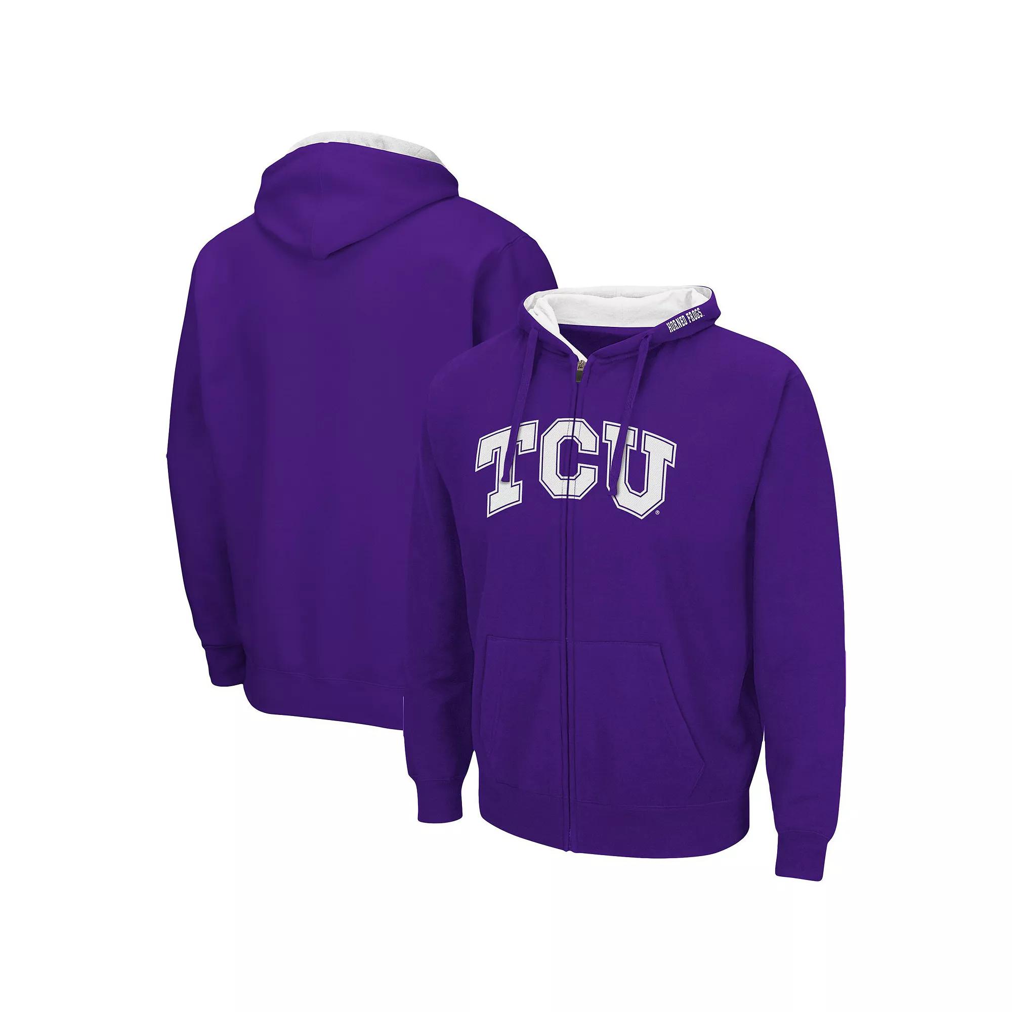 Men's Colosseum Navy Navy Midshipmen Arch & Logo 3.0 Full-Zip Hoodie,  Product Image