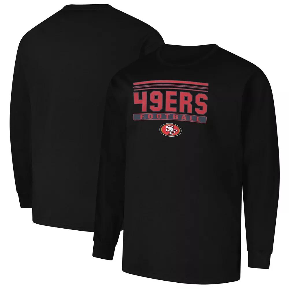 Men's Profile Black San Francisco 49ers Big & Tall Pop Long Sleeve T-Shirt,  Product Image
