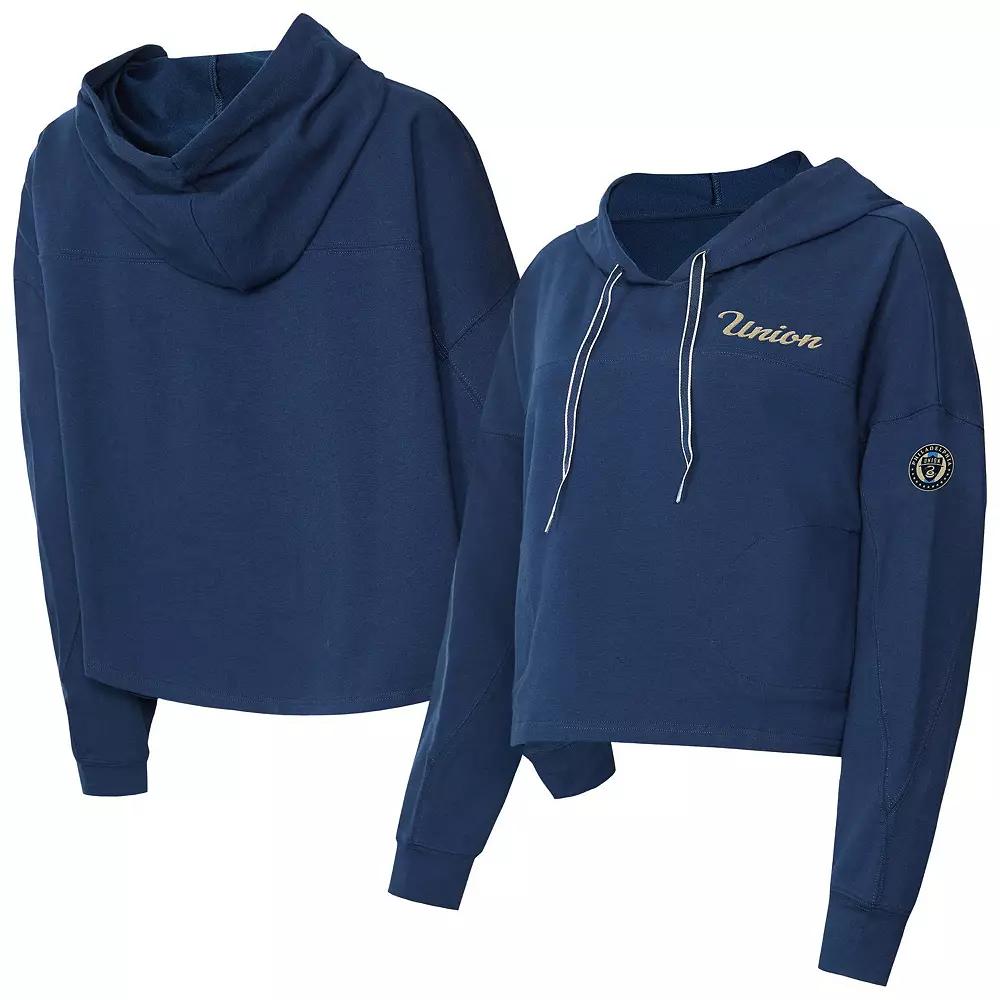 Women's Concepts Sport Navy St. Louis City SC Elevation Tri-Blend Long Sleeve Pullover Hoodie,  Product Image