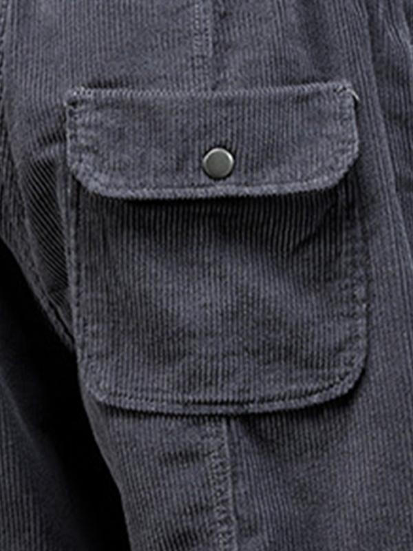 Men's Corduroy Flap Pocket Tapered Cargo Pants Product Image