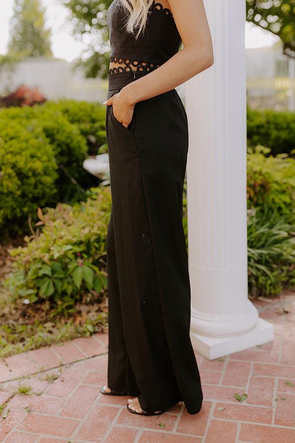 Penthouse Chic High Waist Linen-Blend Pants Product Image