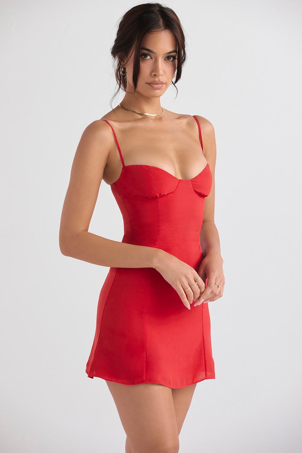 Christiana  red mini dress Product Image