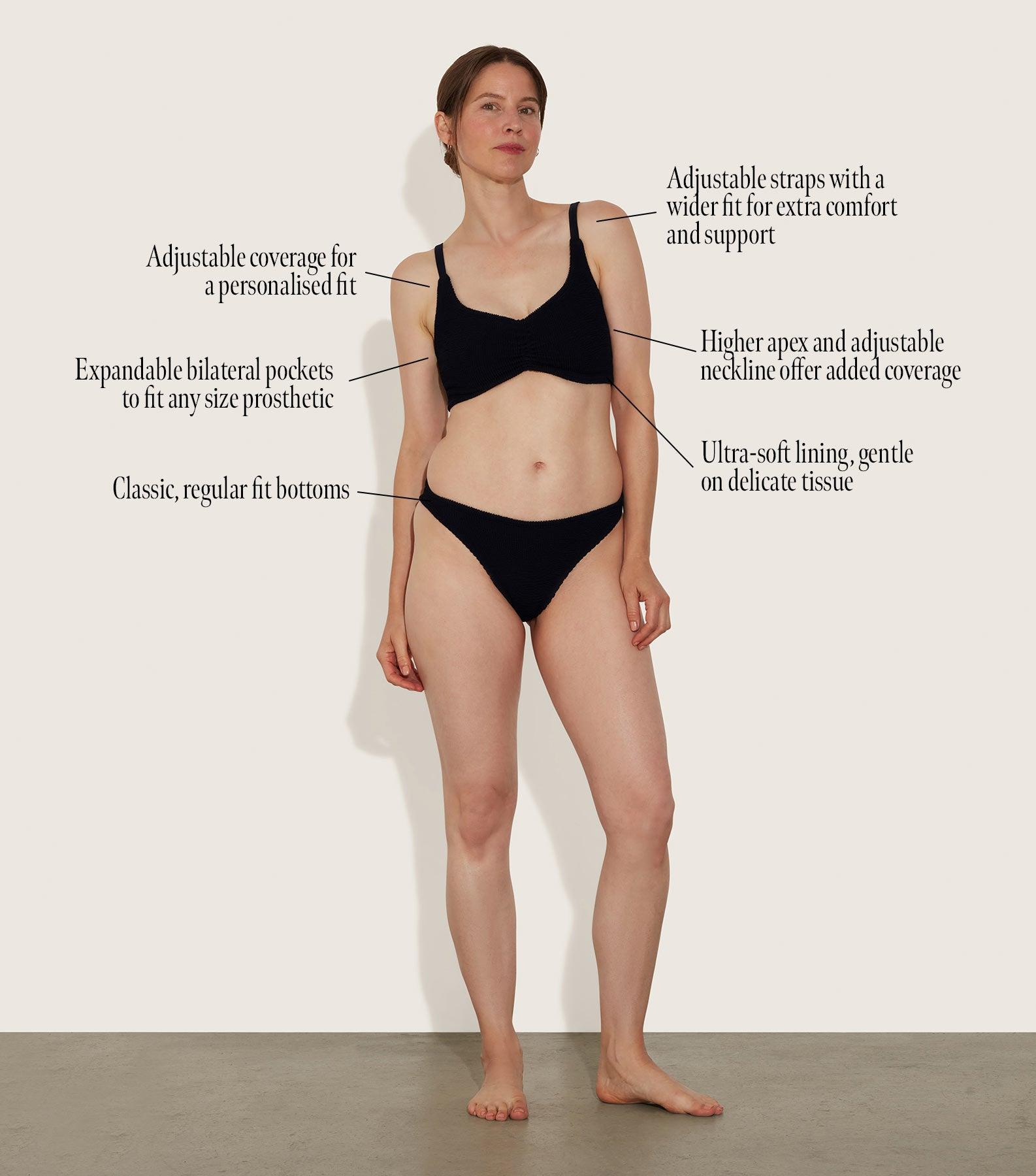 Post Mastectomy Swim - Black Product Image
