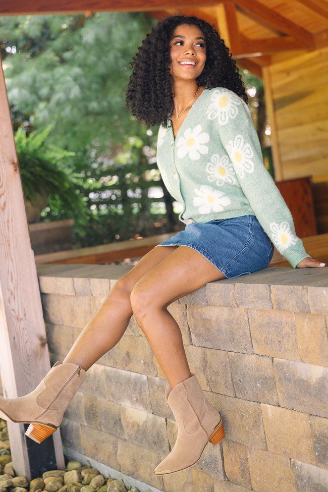 Teresea Taupe Cowboy Boots Product Image