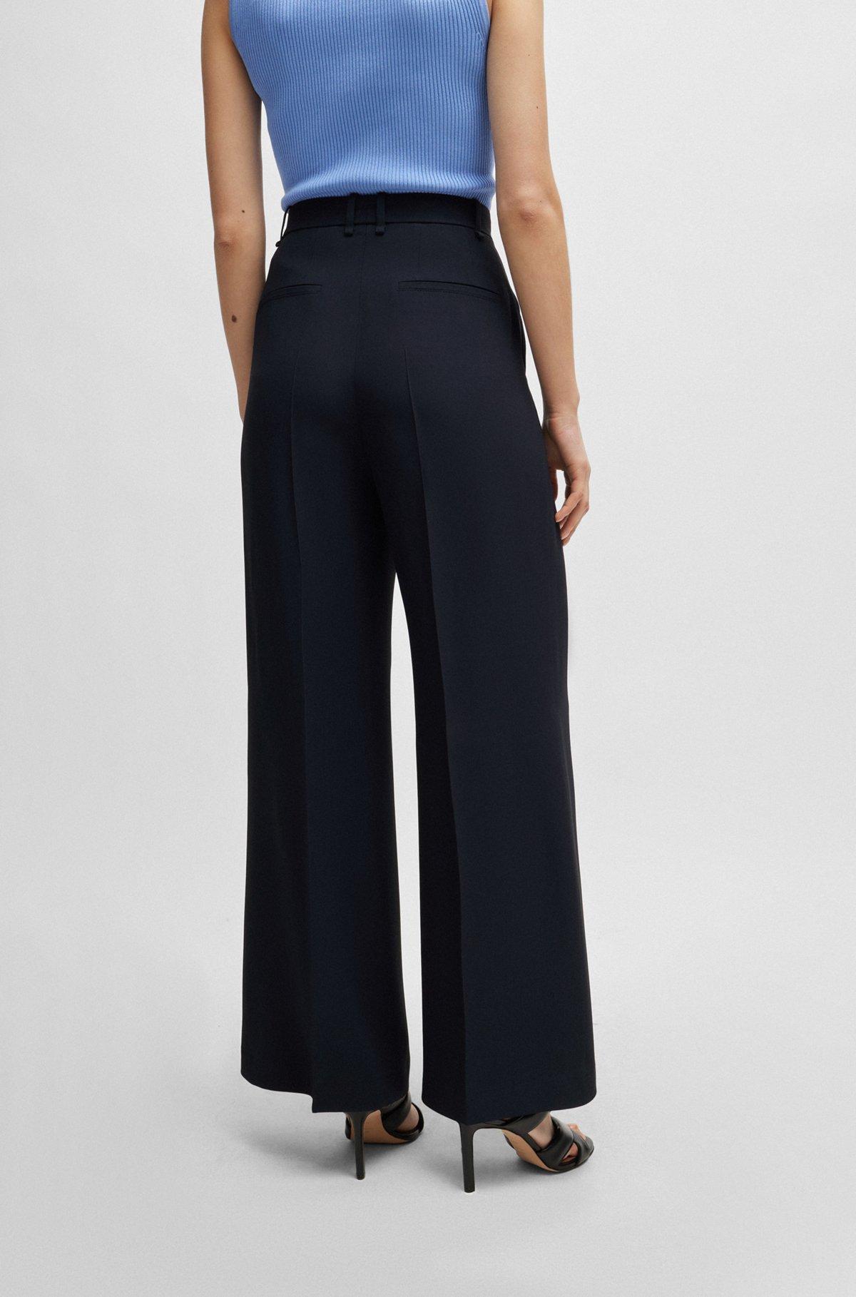 High-waisted relaxed-fit trousers with wide leg Product Image