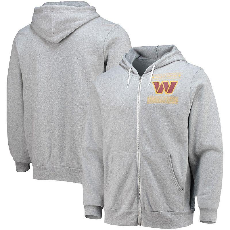 Men's NFL x Darius Rucker Collection by Fanatics Heathered Gray Washington Commanders Sponge Fleece Full-Zip Hoodie,  Product Image
