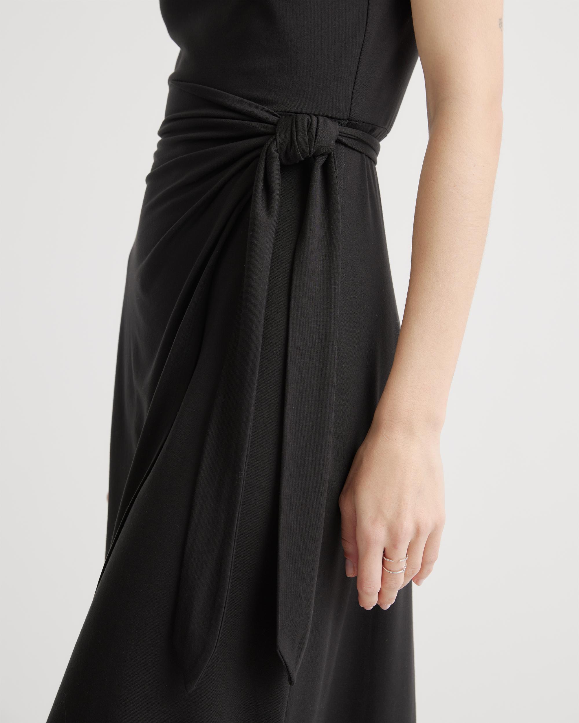 Quince | Women's Tencel Jersey Side Tie Midi Dress Size XS Product Image